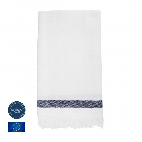 Fouta personnalisable recyclée - Seachic Bleu marine